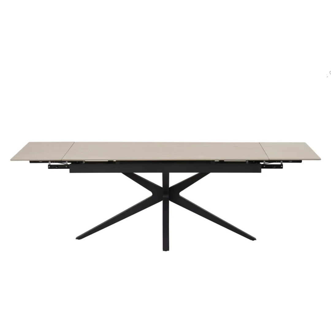 Table à manger Tania extensible travertin Mat