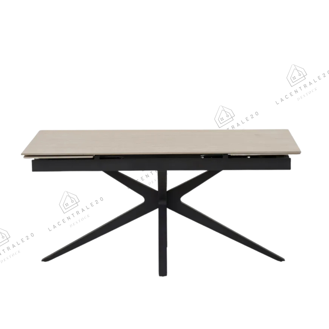 Table à manger Tania extensible travertin Mat