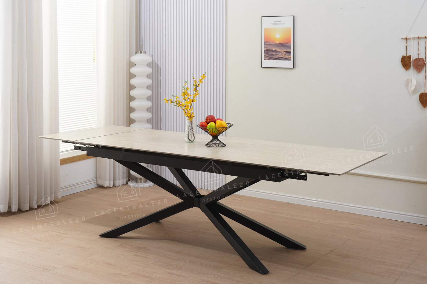 Table à Manger Extensible Travertin