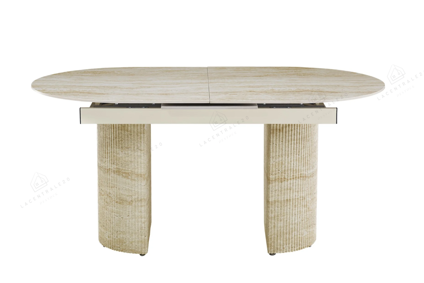 Table à manger Sahara extensible effet travertin