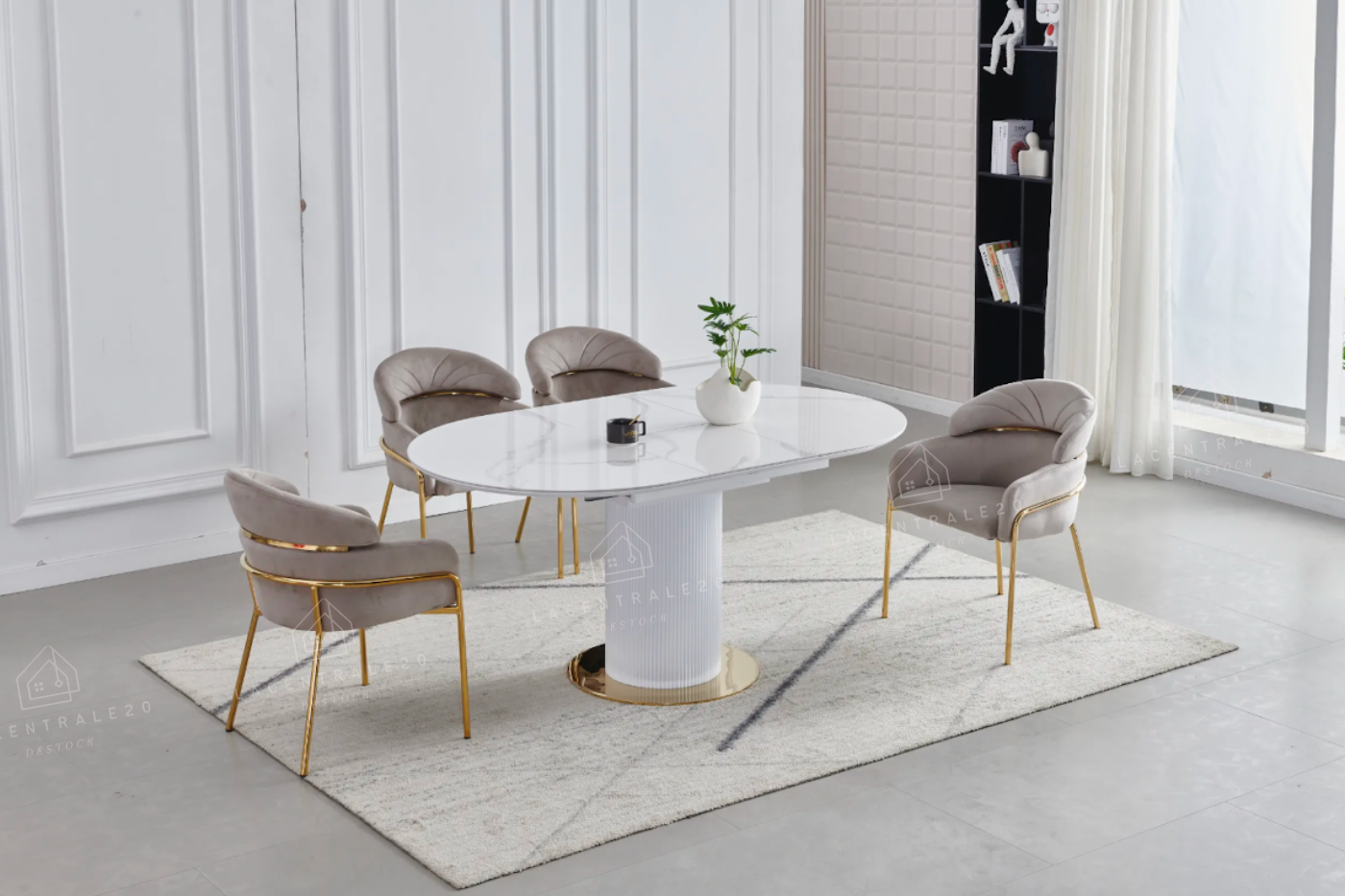 Table à manger rallonge Sofia