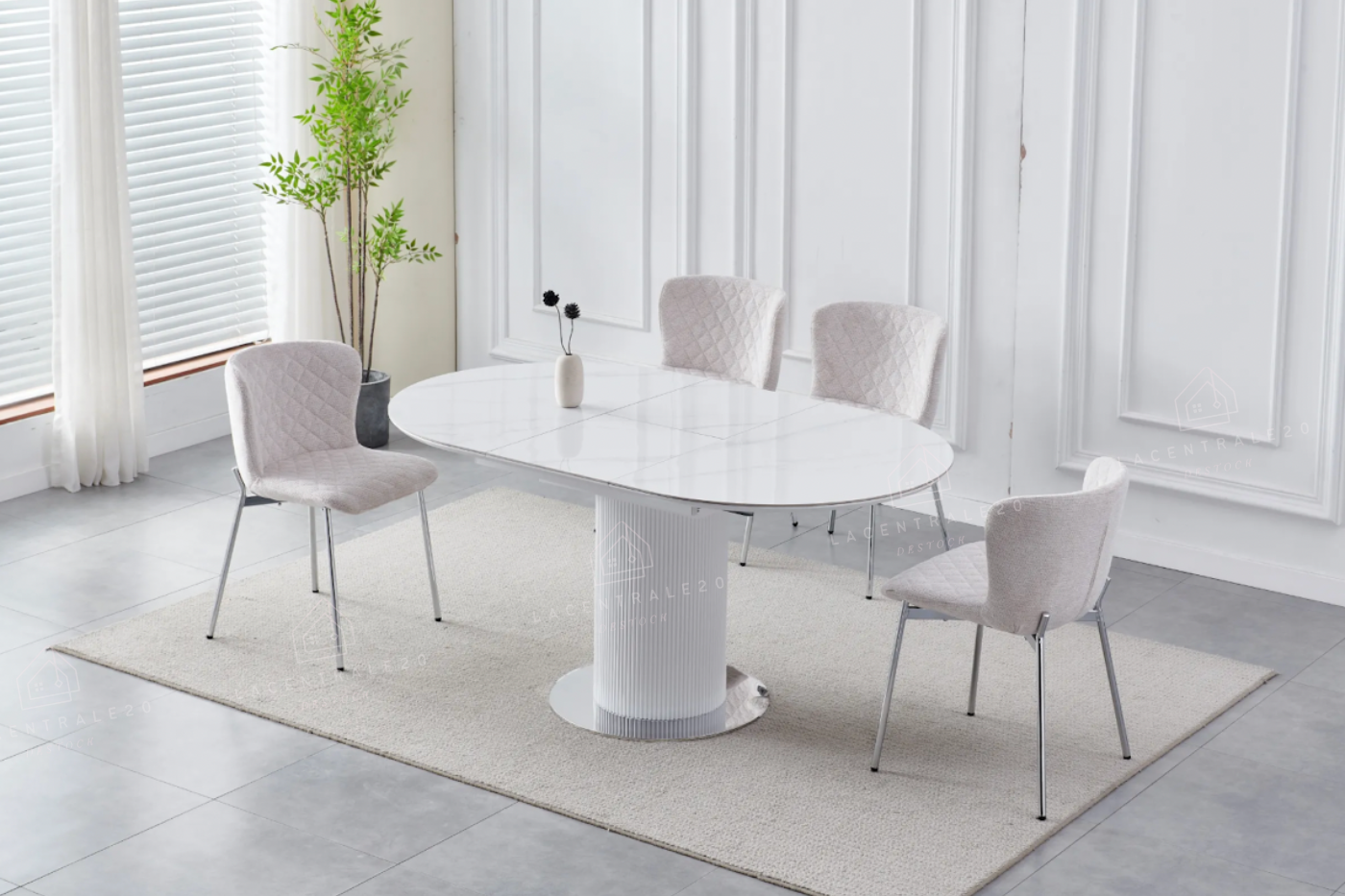 Table à manger rallonge Sofia