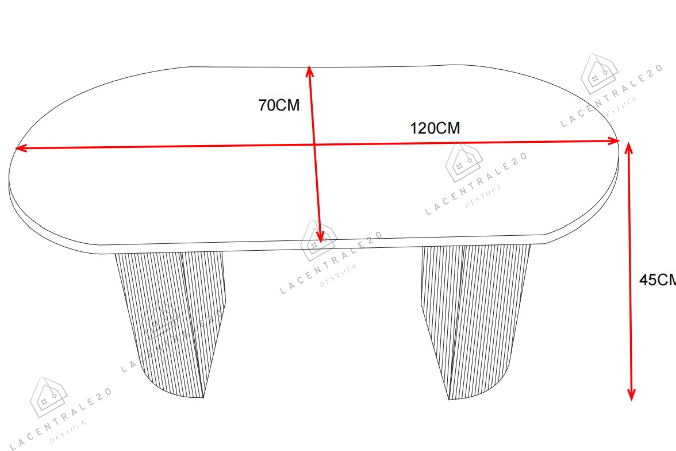 Table Basse Effet Noyer ANNA