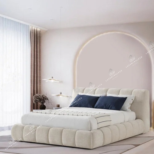 Lit coffre Marbella écru