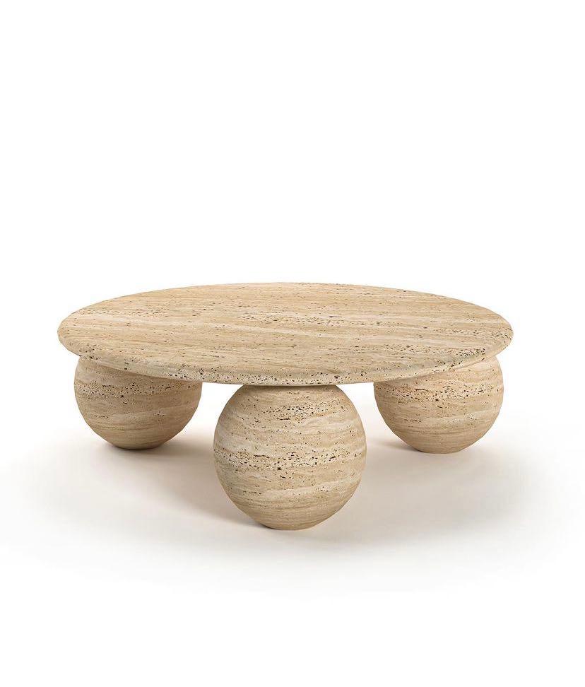 Table basse Travertin Ball