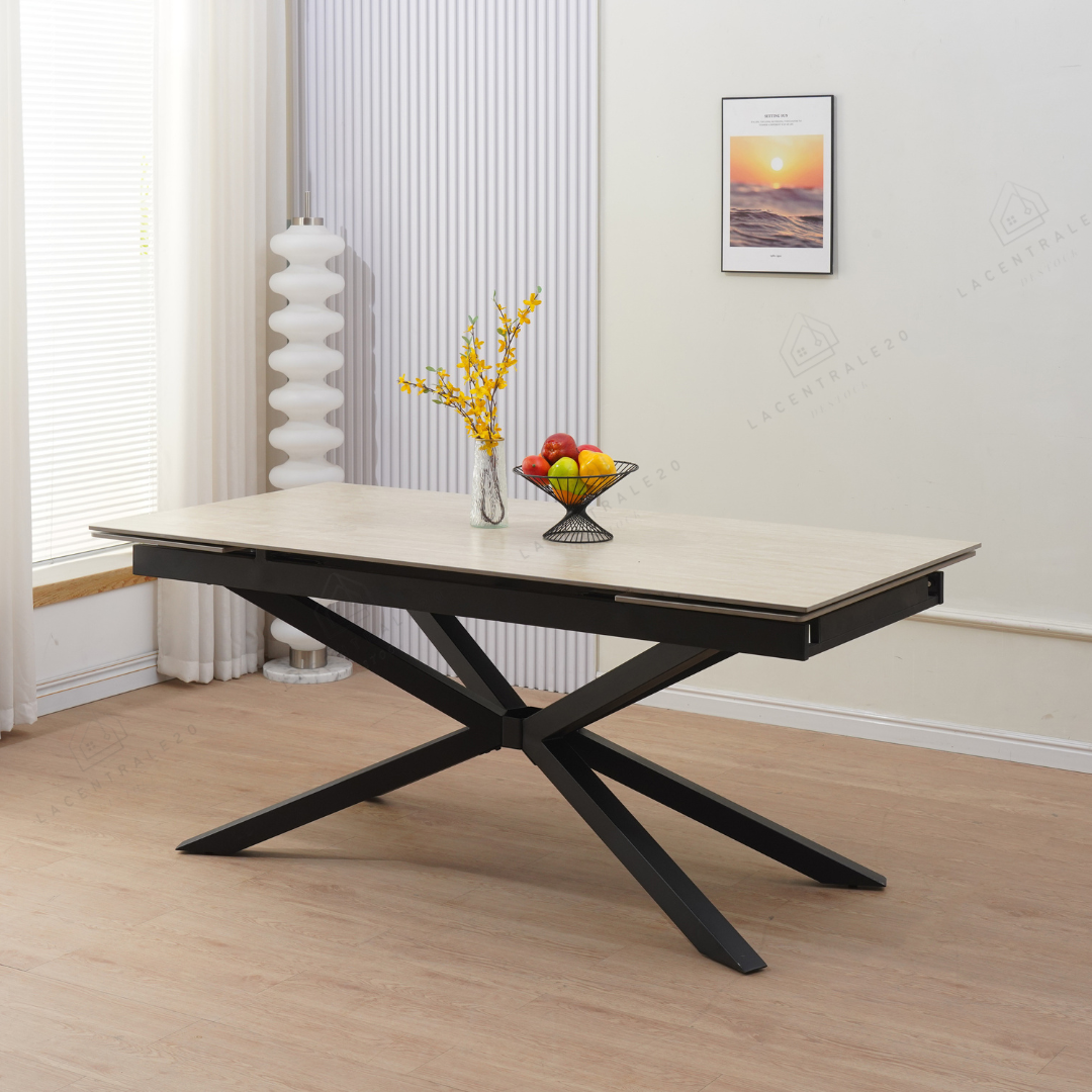 Table à Manger Extensible Travertin