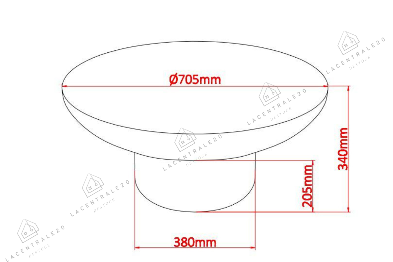 Table basse effet Béton YOUDA