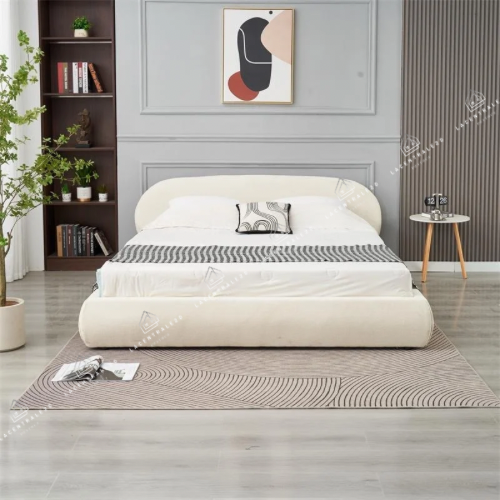 Lit coffre Babylone chenille beige