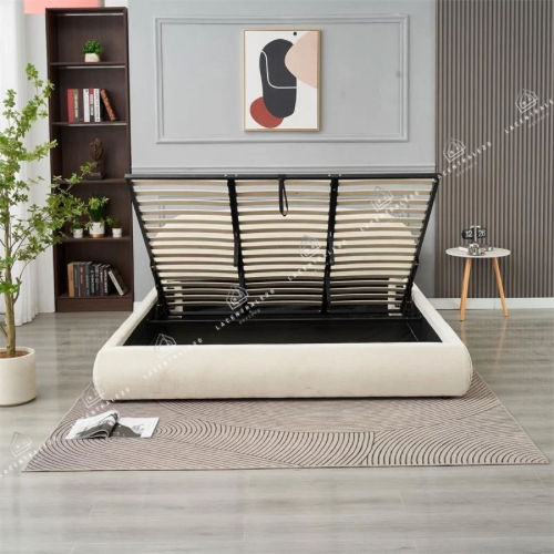 Lit coffre Babylone chenille beige