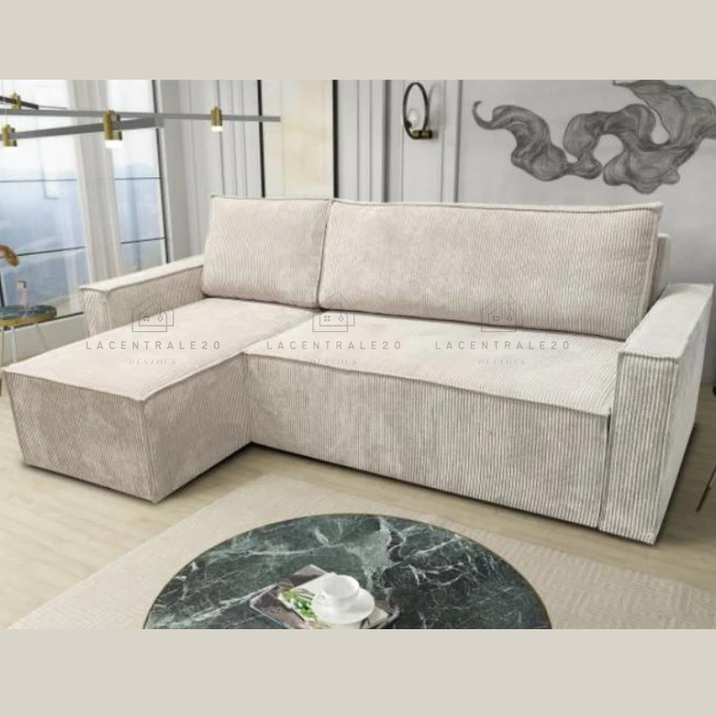 Canapés Smart Convertible Avec Coffre De Rangement + Angle Réversible