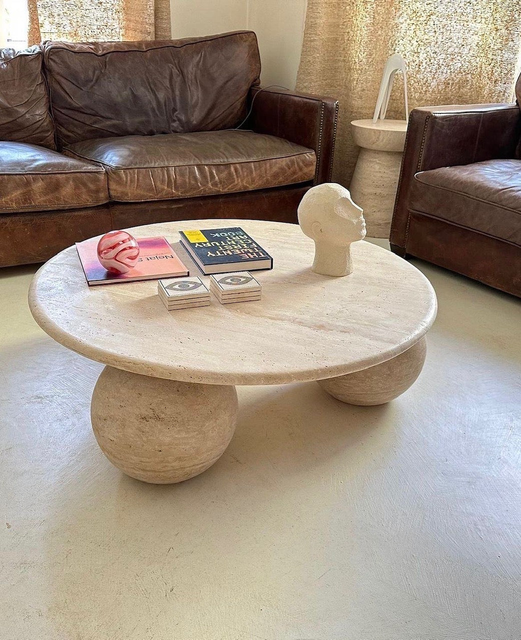 Table basse Travertin Ball