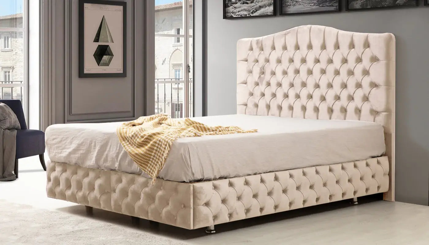 Lit Coffre Paris Beige