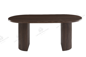 Table à manger - Effet Noyer - Anna