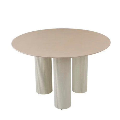 Table à manger - Effet marbre ou céramique - Ronde - Anaïs