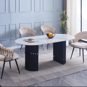 Table à manger - Effet marbre - Anna