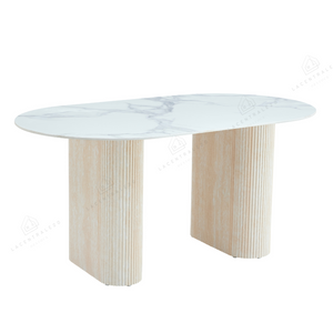 Table à Manger - Effet Travertin - Rox