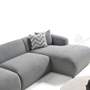 Canapé d’angle - Tissu velours ou laine bouclée - Porto