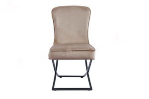 Chaise salle à manger - Tissu velours – Pied métal ( noir / chromé / or )- Lot de 2 / 4 /6 – Gabrielle