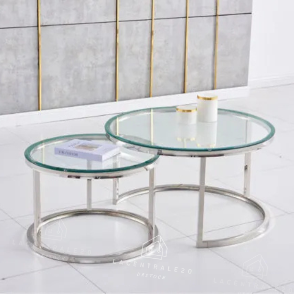 Table basse Gigogne en verre