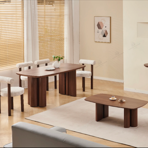Table à manger - Effet Noyer - Trinity