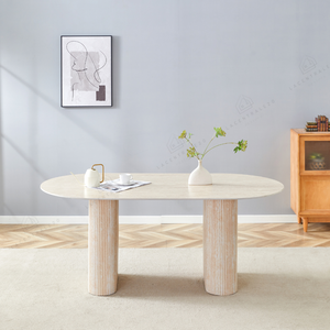 Table à Manger - Effet Travertin - Rox