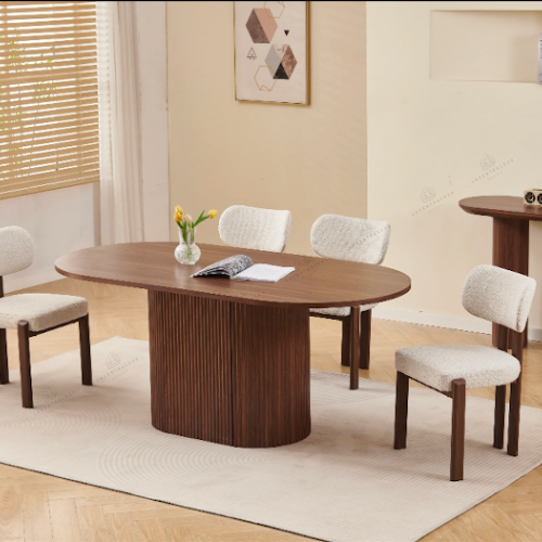 Table à manger - Effet Noyer - Porta