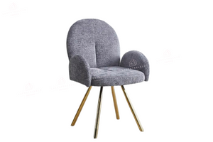 Chaise salle à manger - Tissu velours – Pied métal ( noir / chromé / or )- Lot de 2 / 4 /6 – Mimi