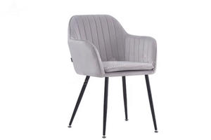 Chaise salle à manger – velours & pied métal (noir / chrome / gold) – Lot de 2, 4 ou 6 – Canva