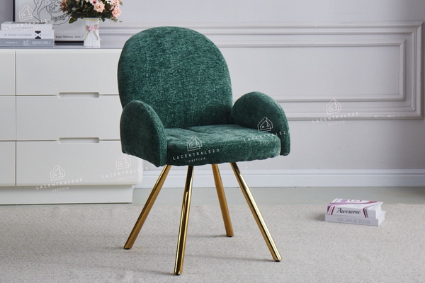 Chaise salle à manger - Tissu velours – Pied métal ( noir / chromé / or )- Lot de 2 / 4 /6 – Mimi