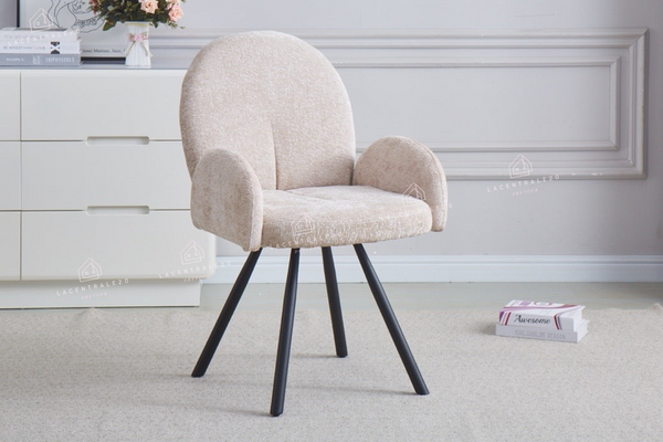 Chaise salle à manger - Tissu velours – Pied métal ( noir / chromé / or )- Lot de 2 / 4 /6 – Mimi