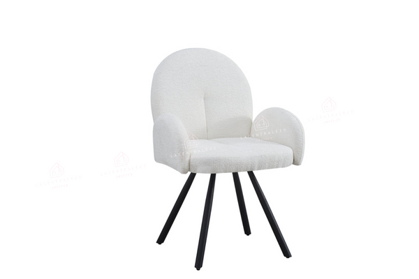Chaise salle à manger - Tissu velours – Pied métal ( noir / chromé / or )- Lot de 2 / 4 /6 – Mimi