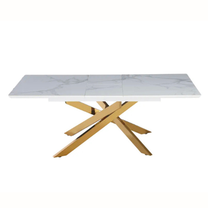 Table à manger - Extensible - Effet marbre - Agathe