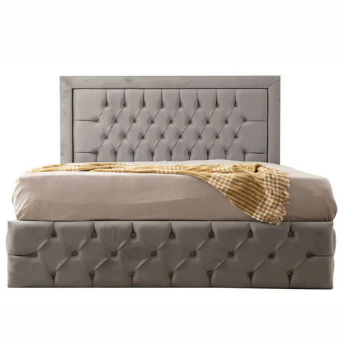 Cadre de lit - Gris -  Roma