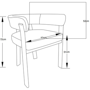 Chaise salle à manger - Velours Beige / Grain Moka – Pied effet Noyer – Lots de 2/4/6 – Alia