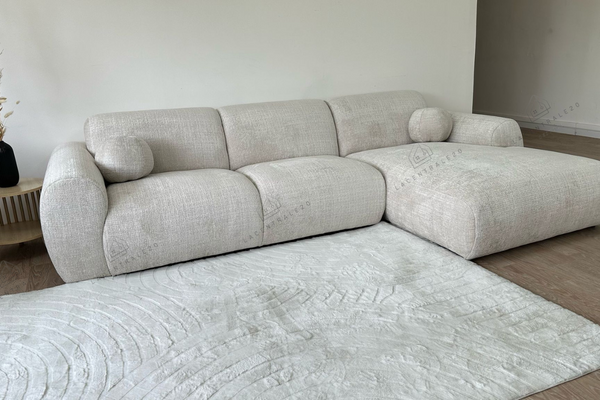 Canapé d'angle - Tissu Marbella crème - Cloud