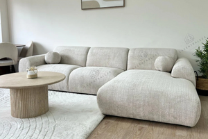 Canapé d'angle - Tissu Marbella crème - Cloud