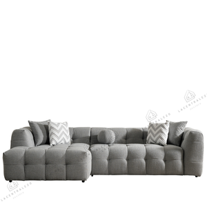 Canapé d’angle – Tissu laine bouclée – Carmen