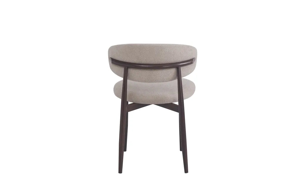 Chaise Lucile effet noyer grain Moka