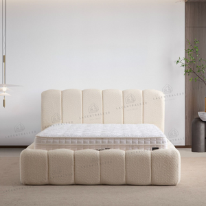 Lit coffre - Laine bouclée - Bubble