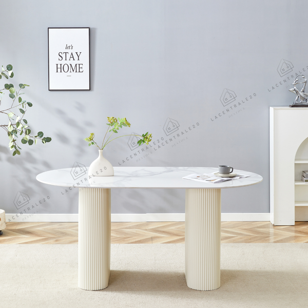 Table à Manger - Effet Travertin - Rox