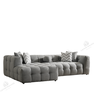 Canapé d’angle – Tissu laine bouclée – Carmen