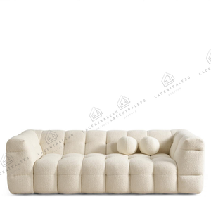 Canapé fixe – Tissu laine bouclée - Carmen