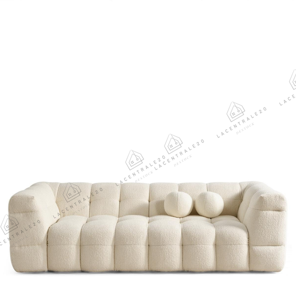 Canapé fixe – Tissu laine bouclée - Carmen