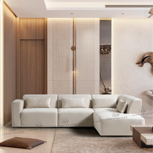 Canapé angle - Tissu velours - 220x280cm - Coco