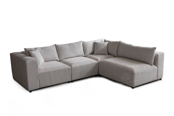 Canapé d'angle Modulable – Tissu chenille ou velours - Zara