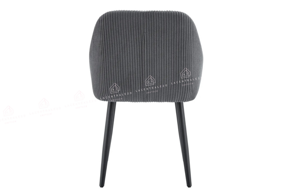 Chaise salle à manger – velours côtelé – pied bois noir – Lots de 2/4/6 – Peach