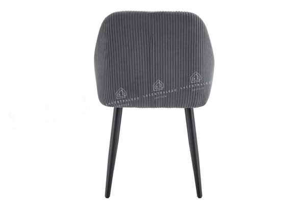 Chaise salle à manger – velours côtelé – pied bois noir – Lots de 2/4/6 – Peach