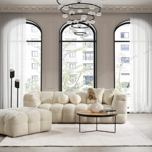 Canapé fixe – Tissu laine bouclée - Carmen