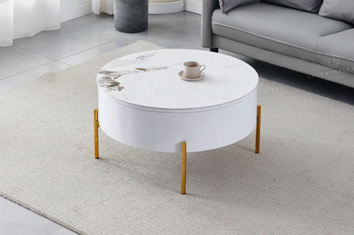 Table basse - Effet marbre - Relevable -  Lou
