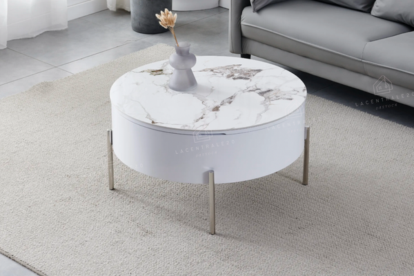 Table basse - Effet marbre - Relevable -  Lou